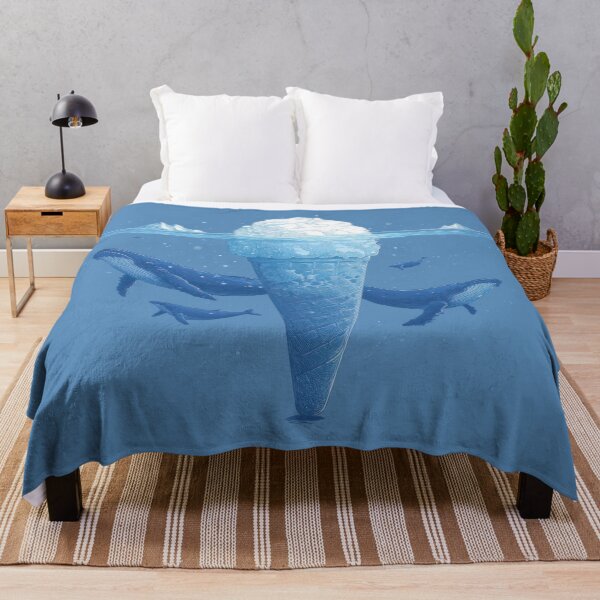 Item preview, Whale ice cream cone in ocean scene designed and sold by anytka.