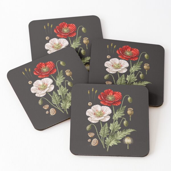Item preview,  Red Poppy biology floral  art.  designed and sold by Natart1004.