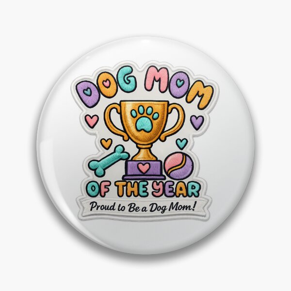 Item preview, Dog Mom of the Year Trophy Patch designed and sold by Mastermind-Art.