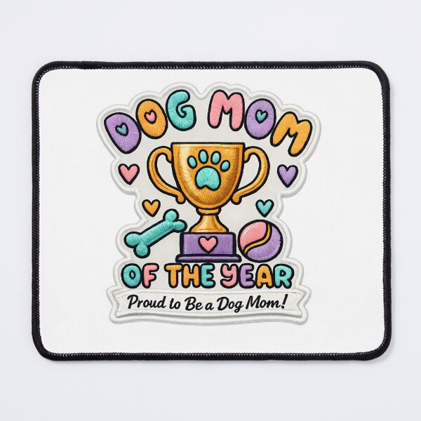 Item preview, Dog Mom of the Year Trophy Patch designed and sold by Mastermind-Art.