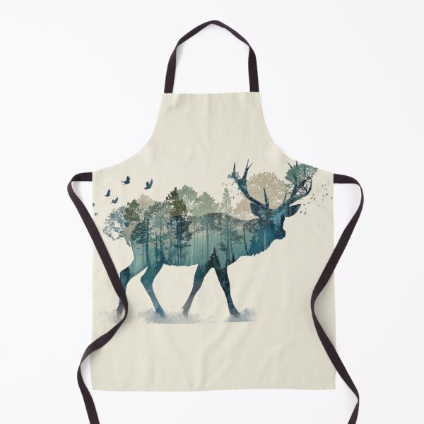 Item preview, Deer moves among trees, birds soar designed and sold by anytka.