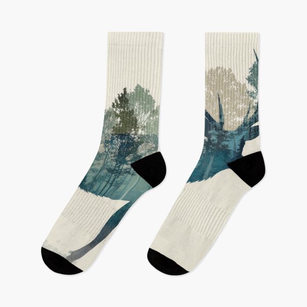 Item preview, Deer moves among trees, birds soar designed and sold by anytka.