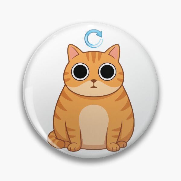 Item preview, Buffering Orange Cat One Braincell Meme designed and sold by Petzzz.