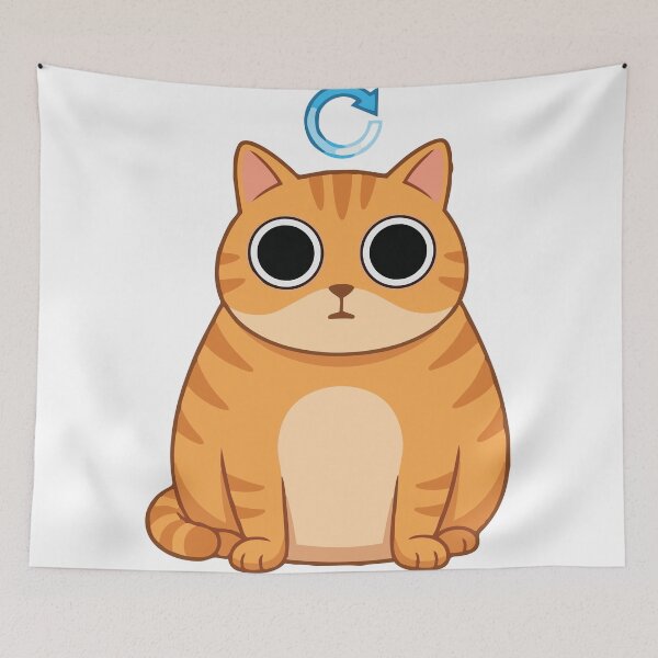 Item preview, Buffering Orange Cat One Braincell Meme designed and sold by Petzzz.