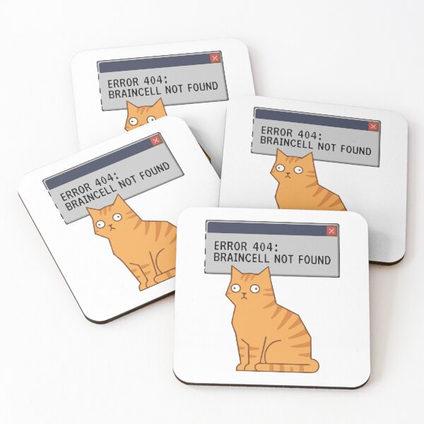Item preview, Error 404 Braincell Not Found Ginger Cat designed and sold by Petzzz.