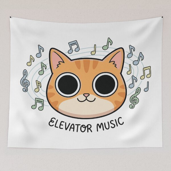 Item preview, Elevator Music Playing Inside Orange Tabby Cat designed and sold by Petzzz.