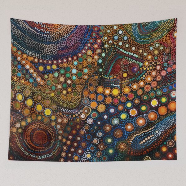 Item preview, Aboriginal Inspired Art - With Colorful Pebbles designed and sold by GrinGalore.