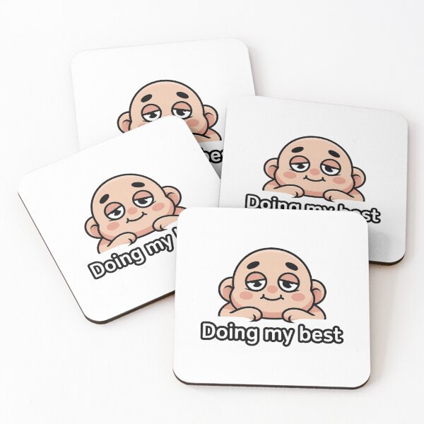 Item preview, Doing My Best Cute Tired Mood Cartoon Shirt designed and sold by EastborneoEB.