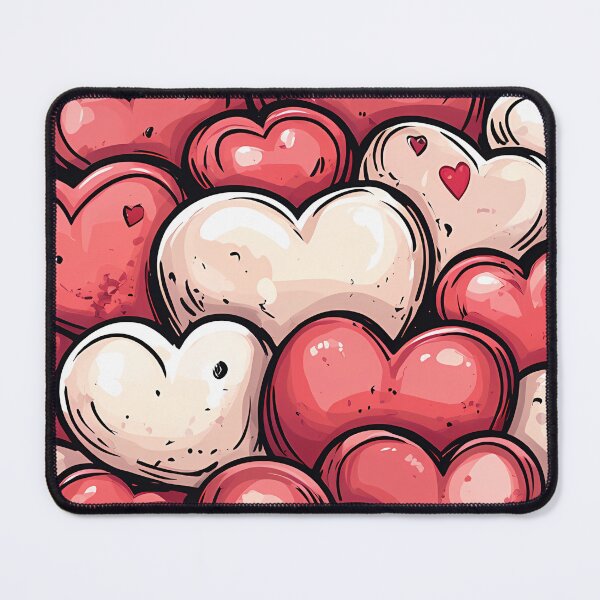 Item preview, Overflowing Heart Pile Saint Valentine's Day - Cute Kawaii Love Explosion Art Print designed and sold by DesignArtist.ia.