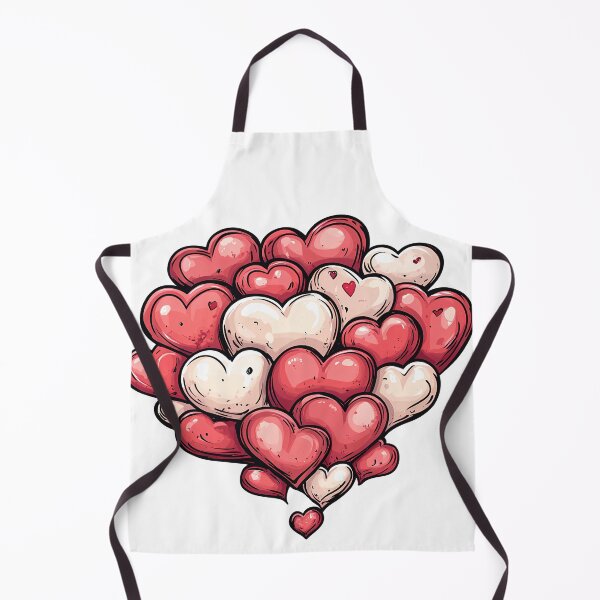 Item preview, Overflowing Heart Pile Saint Valentine's Day - Cute Kawaii Love Explosion Art Print designed and sold by DesignArtist.ia.