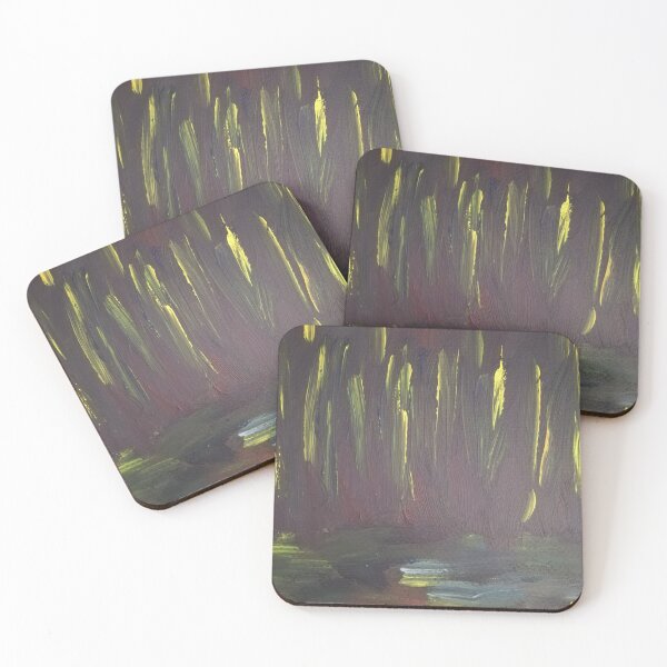 Item preview, Unresting minds: abstract sky view in yellow, brown and green designed and sold by creativegoldenleaf.