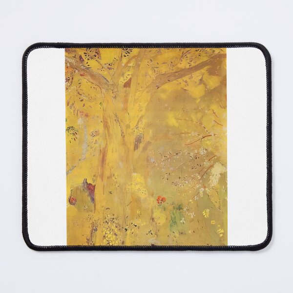 Item preview, Odilon Redon Tree Against A Yellow Background designed and sold by melaartni.