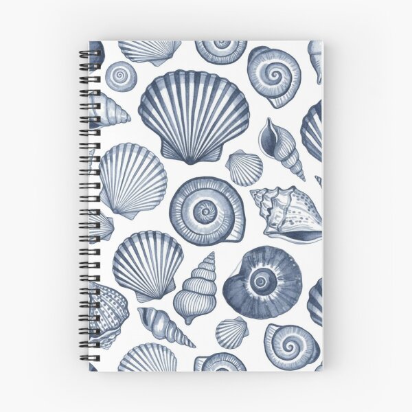 Item preview, Blue Watercolor Seashell Pattern Coastal Nautical Seamless Ocean Shells Beach Aesthetic Design designed and sold by MS Pod Studio.