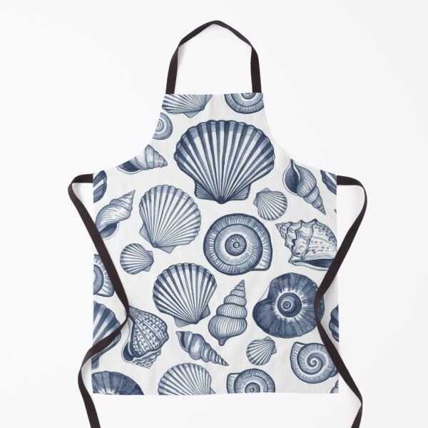 Item preview, Blue Watercolor Seashell Pattern Coastal Nautical Seamless Ocean Shells Beach Aesthetic Design designed and sold by MS Pod Studio.