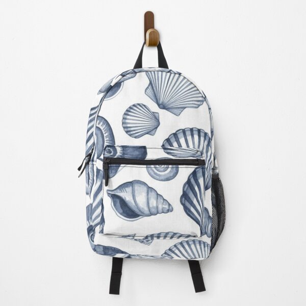 Item preview, Blue Watercolor Seashell Pattern Coastal Nautical Seamless Ocean Shells Beach Aesthetic Design designed and sold by MS Pod Studio.