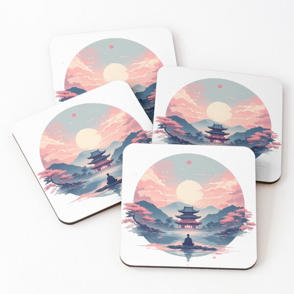 Item preview, Zen Template Meditation at Crimson Sunset designed and sold by TheDreamsMaker.
