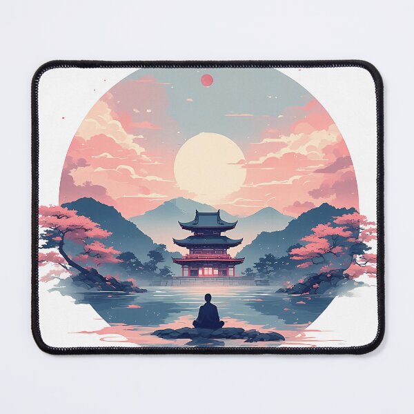 Item preview, Zen Template Meditation at Crimson Sunset designed and sold by TheDreamsMaker.