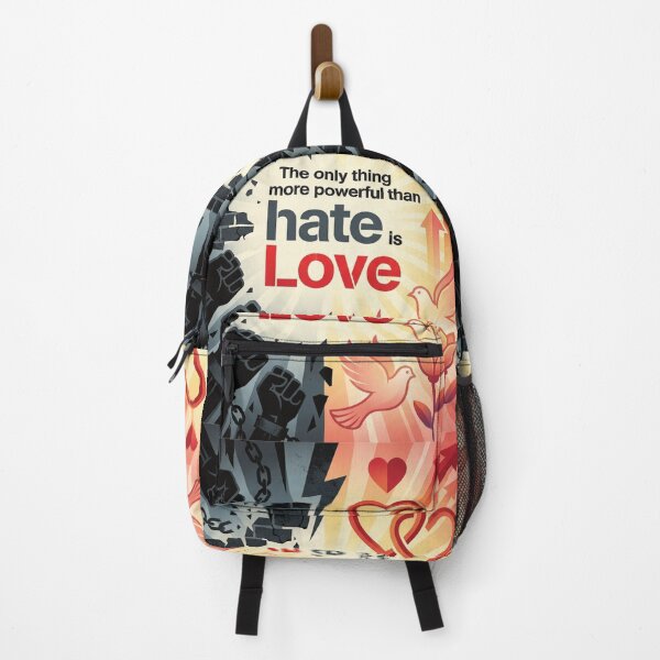 Item preview, Geometric Love Overcomes Hate Inspirational Art Poster designed and sold by DGtaLrtcom.