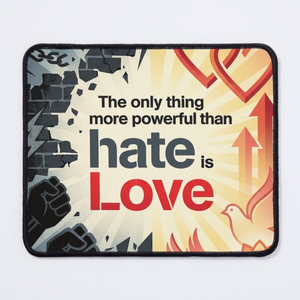 Item preview, Geometric Love Overcomes Hate Inspirational Art Poster designed and sold by DGtaLrtcom.