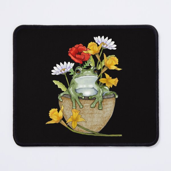 Item preview, Frog in a Basket with Flowers, Daffodils, Daisies designed and sold by JoyfulWhimsy.