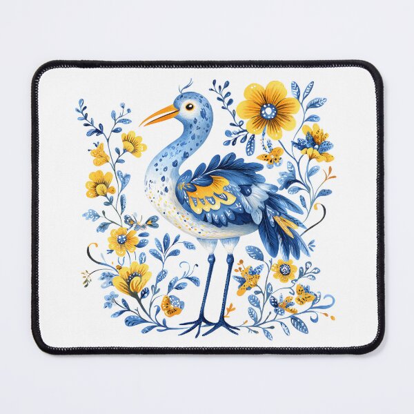 Item preview, Cute Ukraine Heron Vintage Floral Ukrainian Flag Vyshyvanka designed and sold by SecretDicer.