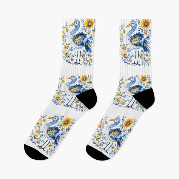 Item preview, Cute Ukraine Heron Vintage Floral Ukrainian Flag Vyshyvanka designed and sold by SecretDicer.