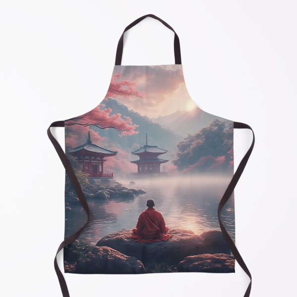 Item preview, Zen Temple at Sunset - Meditation Serenity Landscape designed and sold by TheDreamsMaker.