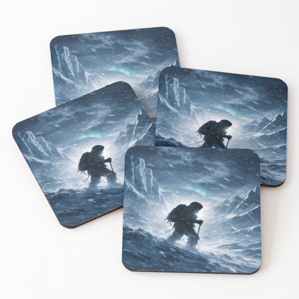 Item preview, Cinematic Antarctic Explorer in Snowstorm – Epic Survival Adventure Wall Art designed and sold by Globalcitytees.