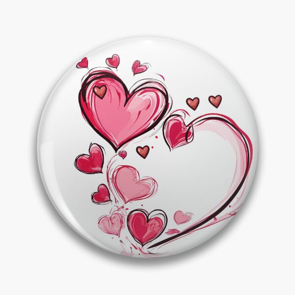 Item preview, Swirling Pink Ribbon Heart Saint Valentine's Day - Cute Kawaii Love Art Print designed and sold by DesignArtist.ia.
