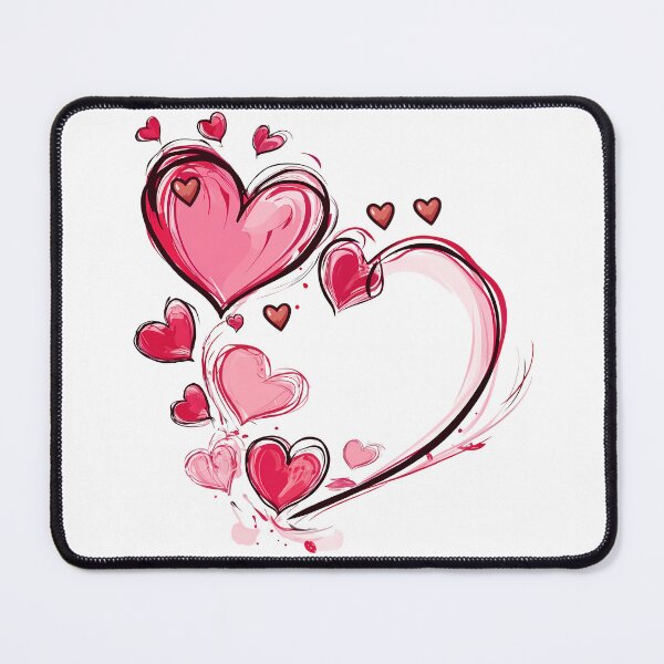 Item preview, Swirling Pink Ribbon Heart Saint Valentine's Day - Cute Kawaii Love Art Print designed and sold by DesignArtist.ia.