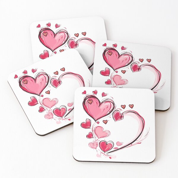 Item preview, Swirling Pink Ribbon Heart Saint Valentine's Day - Cute Kawaii Love Art Print designed and sold by DesignArtist.ia.