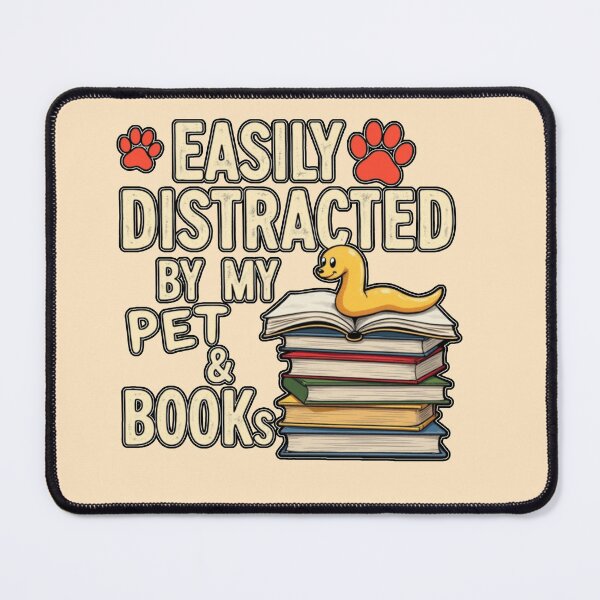 Item preview, Easily Distracted by My Pet (Bookworm) and Books designed and sold by PriyaMagic.