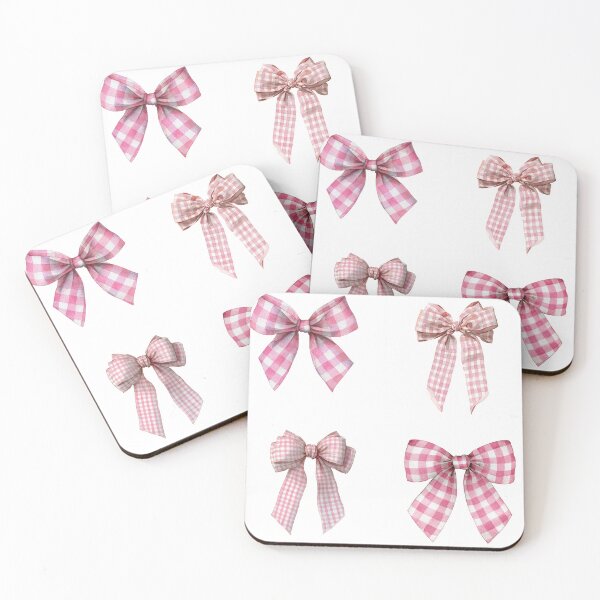 Item preview, Mini Pink gingham bows sticker pack designed and sold by MendaciousMina.