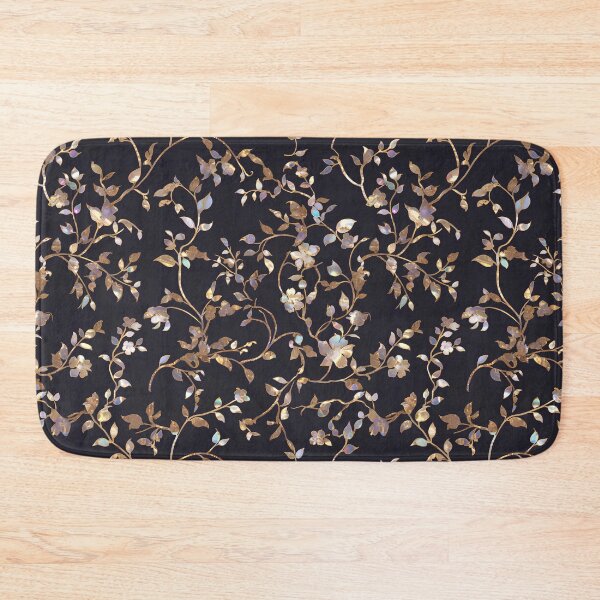 Item preview, Golden Iridescent Floral Vine Pattern – Korean Mother of Pearl Inspired Luxury Seamless Design designed and sold by Windy-market.