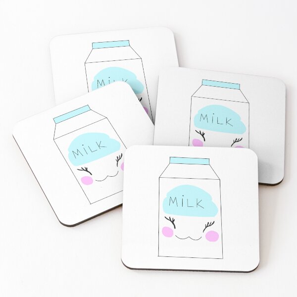 Item preview, Cute Kawaii Milk Carton Adorable Pastel Drink Illustration designed and sold by Najomiartstudio.