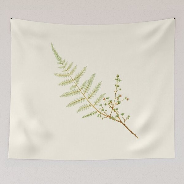 Item preview,   Beige Botanical Fern & Thyme Wall Art – Minimal Neutral Style designed and sold by sana designer.