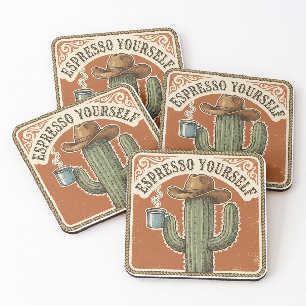 Item preview, Espresso Yourself Cowboy Cactus  designed and sold by Soren Graft.