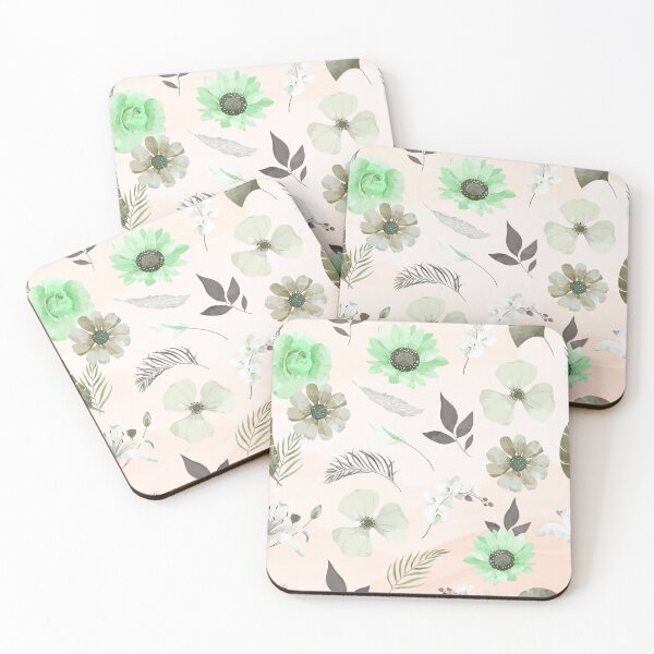 Item preview, Watercolor floral seamless pattern wallpaper often used for home decor and fabrics designed and sold by Giree07.