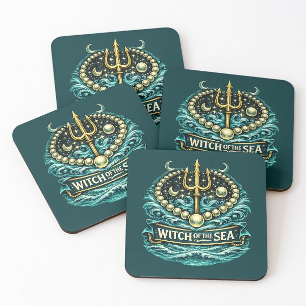 Item preview, Witch of the Sea – Nautical Mystic Ocean Emblem for Sailors & Sea Lovers designed and sold by Makuno Studio.