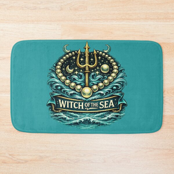 Item preview, Witch of the Sea – Nautical Mystic Ocean Emblem for Sailors & Sea Lovers designed and sold by Makuno Studio.