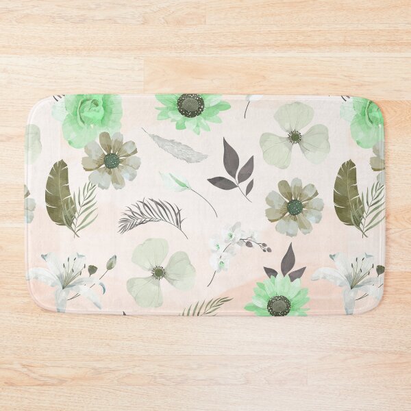 Item preview, Watercolor floral seamless pattern wallpaper often used for home decor and fabrics designed and sold by Giree07.
