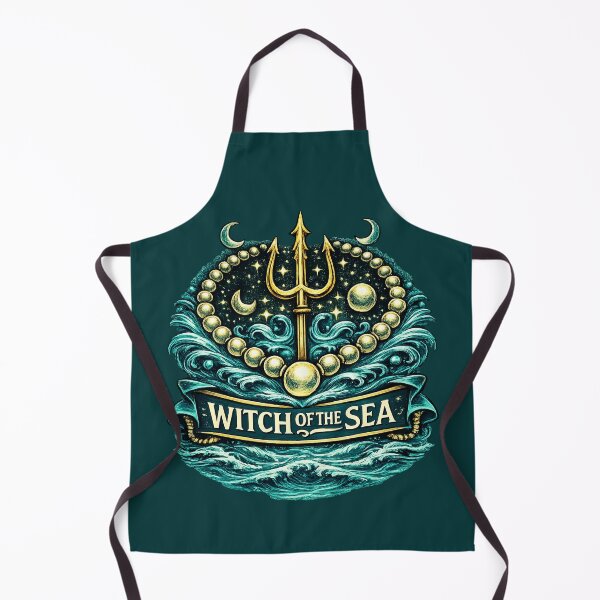 Item preview, Witch of the Sea – Nautical Mystic Ocean Emblem for Sailors & Sea Lovers designed and sold by Makuno Studio.