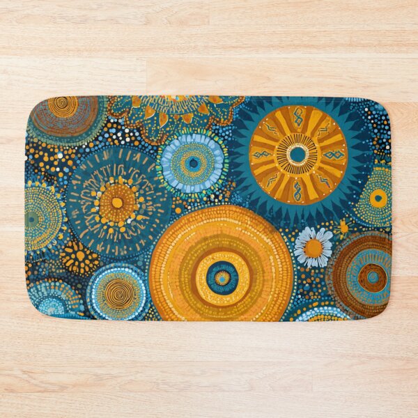 Item preview, Aboriginal Inspired Art - Floral Circles designed and sold by GrinGalore.