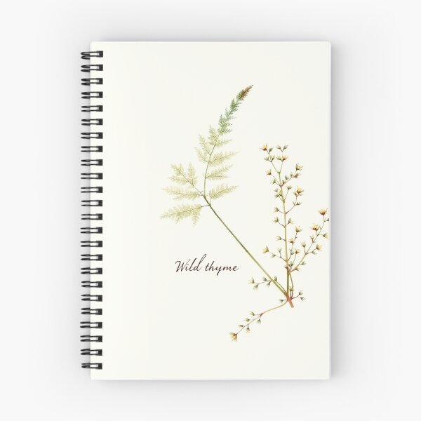 Item preview, Beige Botanical Fern & Thyme Wall Art – Classic Herb Illustration designed and sold by sana designer.