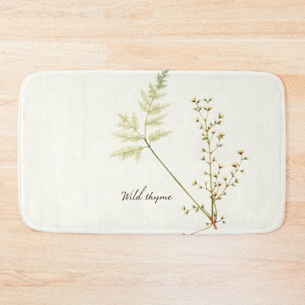 Item preview, Beige Botanical Fern & Thyme Wall Art – Classic Herb Illustration designed and sold by sana designer.