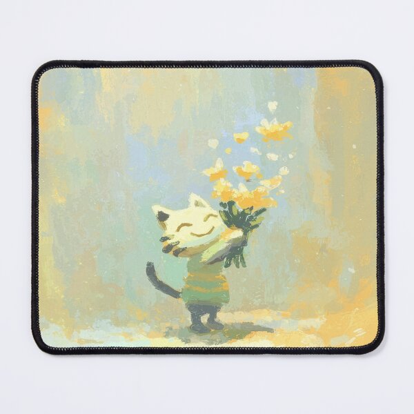 Item preview, Little Cat with Golden Flowers designed and sold by Dusk Atelier.