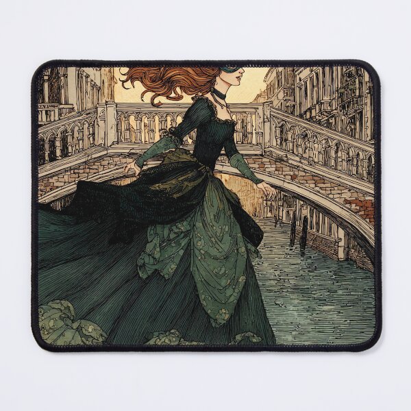 Item preview, Venetian Carnival Mystery - Masked Lady on the Bridge designed and sold by Banal25.