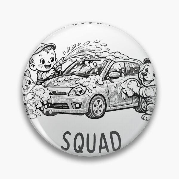 Item preview, Car Wash Squad Vintage Cartoon – Baby, Cat & Dog Cleaning Car Funny Cute Retro Illustration designed and sold by HOUSE OF TIST.