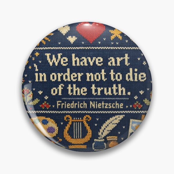 Item preview, Nietzsche quote art truth retro knitting pattern designed and sold by Mauswohn.