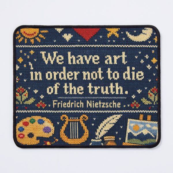 Item preview, Nietzsche quote art truth retro knitting pattern designed and sold by Mauswohn.